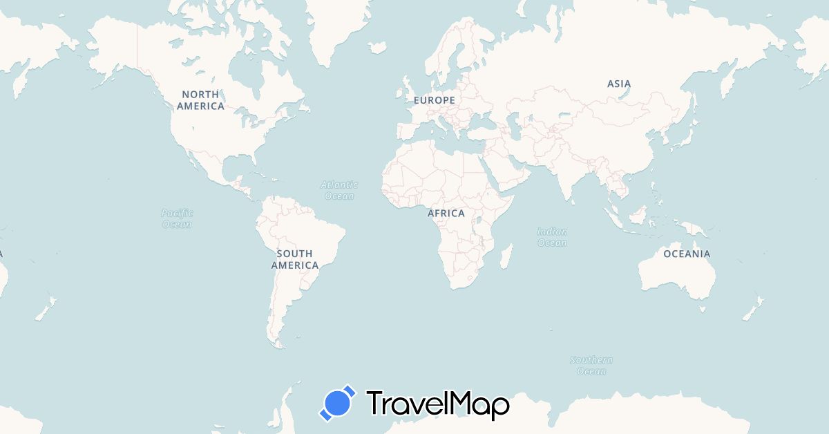 TravelMap itinerary: driving in Australia, Fiji, Papua New Guinea, Wallis and Futuna (Oceania)